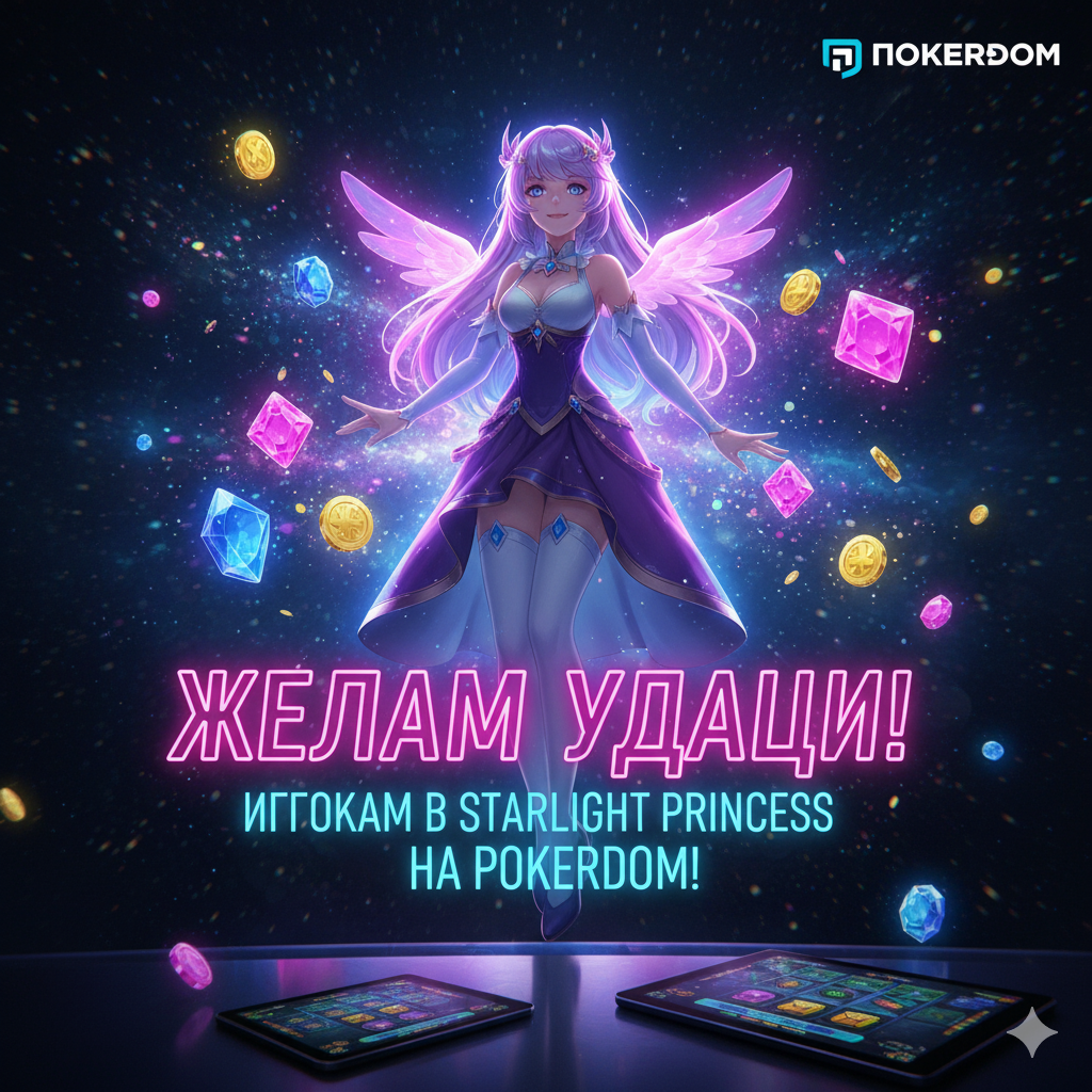 Пожелание удачи игрокам в Starlight Princess на платформе Pokerdom