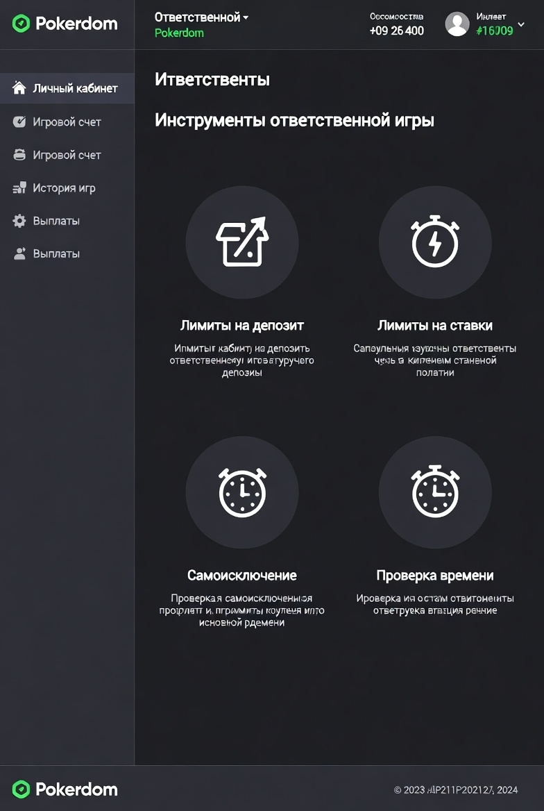 Личном кабинетегі жауапты ойын құралдары