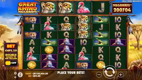 Технические характеристики Great Rhino Megaways