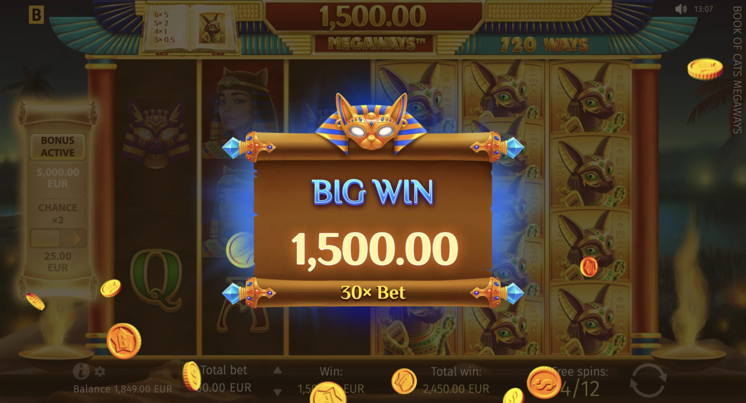 Объяснение механики Megaways в слоте Book of Cats