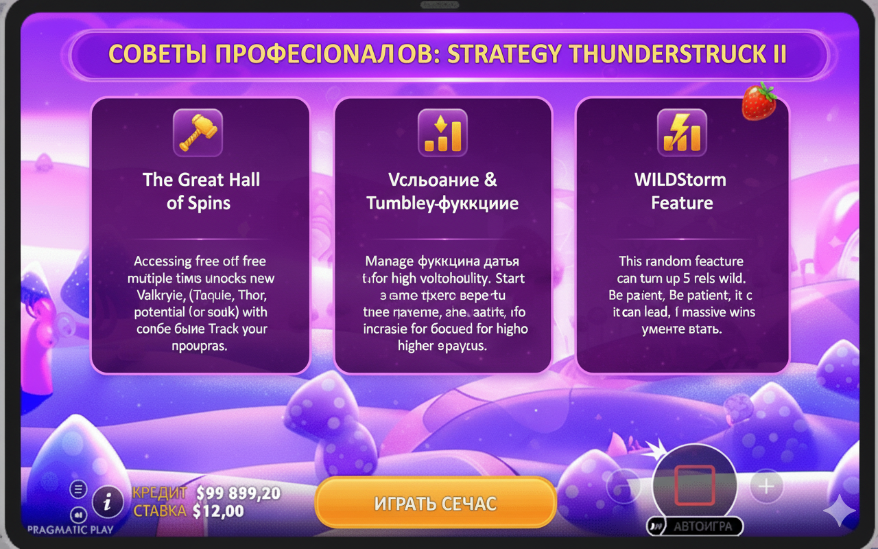 Советы профессионалов по стратегии игры в Thunderstruck 2