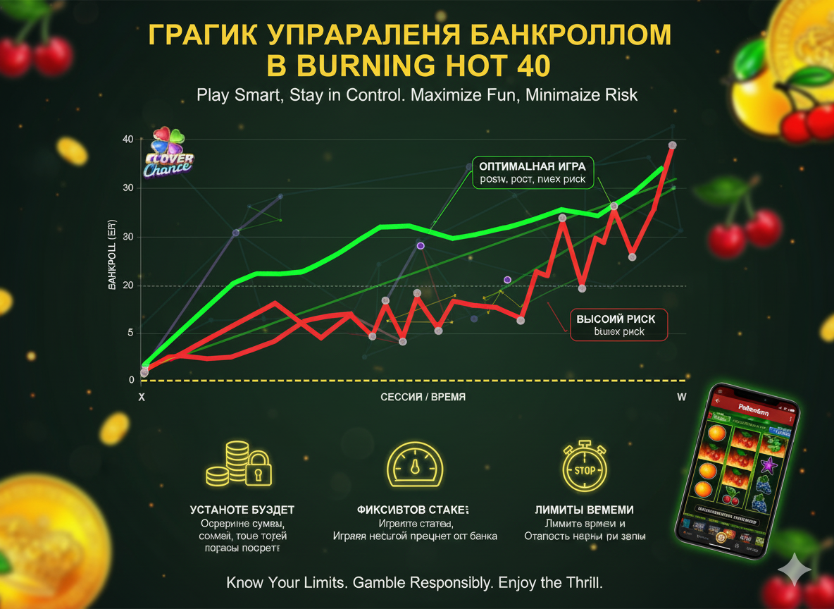 Burning Hot 40 dagi bankrollni boshqarish grafigi