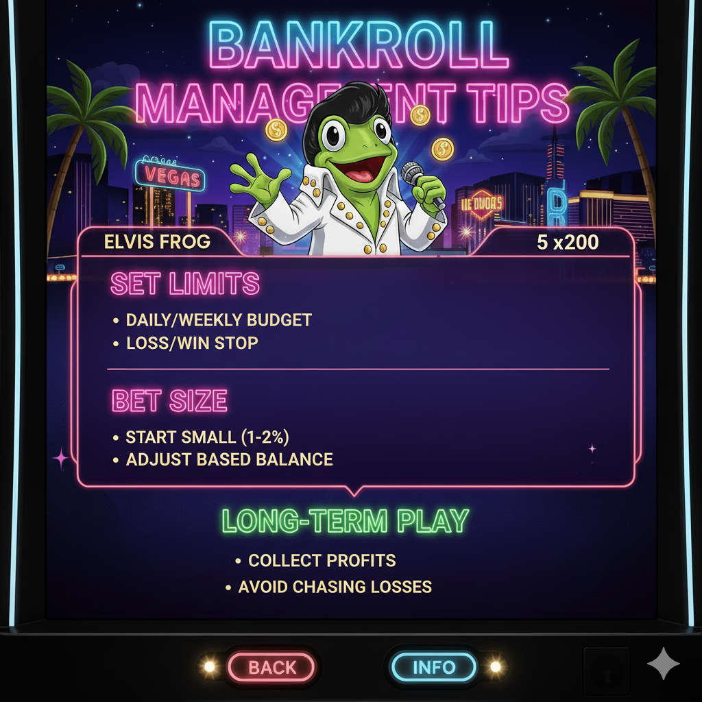 Советы по управлению банкроллом в Elvis Frog in Vegas