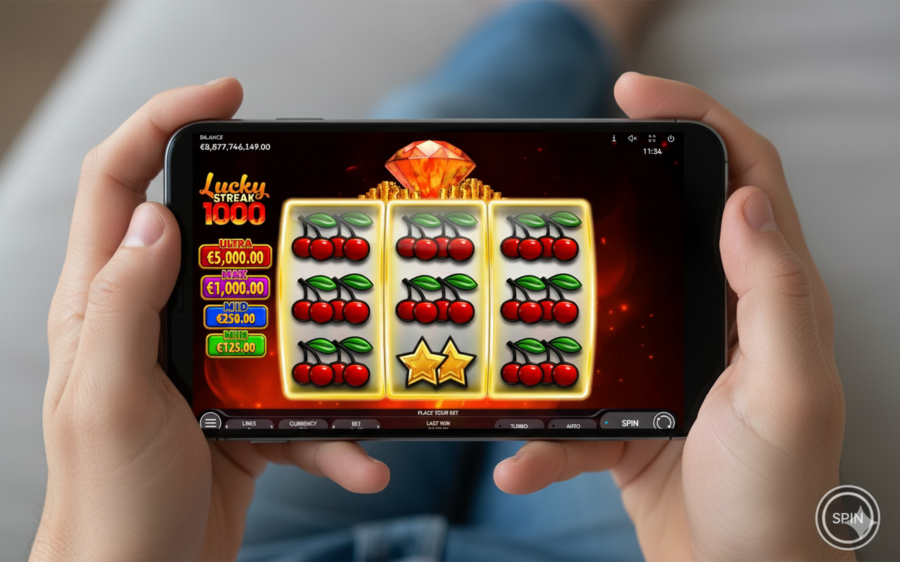 Mobile version of the Lucky Streak 1000 slot on a smartphone