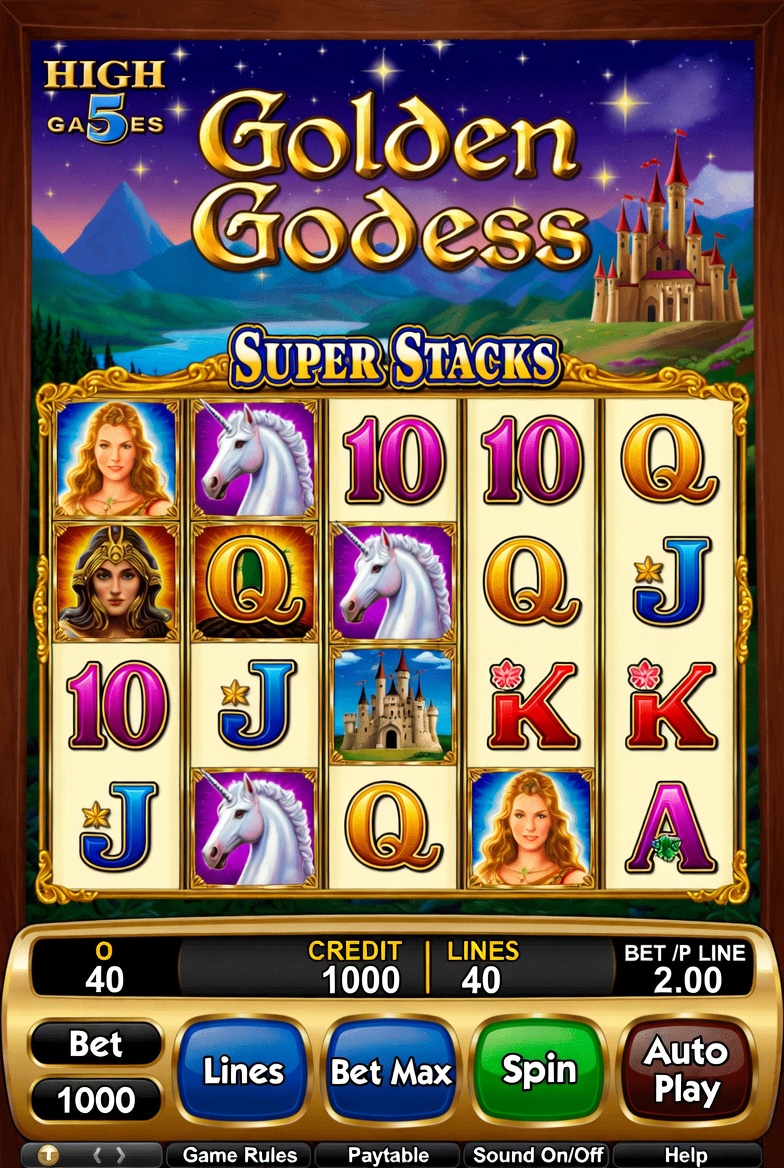 Игровой автомат Golden Goddess от High 5 Games с функцией Super Stacks