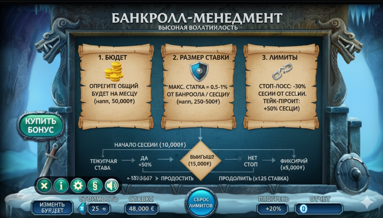 Схема управления банкроллом для игры в слоты высокой волатильности