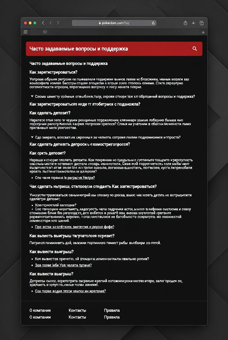 Часто задаваемые вопросы и поддержка Покердом