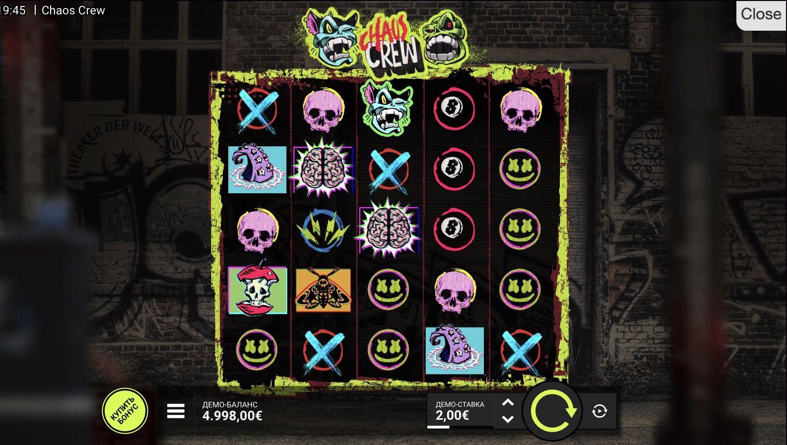 Бонусный раунд в слоте Chaos Crew, казино Pokerdom